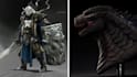 create fantasy creature concept art, monster design and game character models