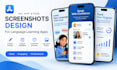 design ios language learning app screenshots