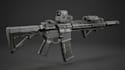 create 3d fps weapon, low poly weapon, 3d sci fi gun, pbr texture, game weapon