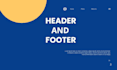 design a professional website header and footer