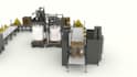 create 3d industrial animation machinery manufacture and packaging machine video