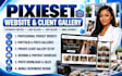 design a pixieset photography website and client gallery