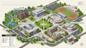 design 2d 3d map, campus map, university map, school map, wayfinding map