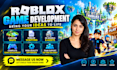 develop a roblox game, script systems, vfx, UI and full roblox game development