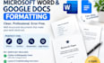design your microsoft word document ms word google docs
