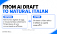 humanize and proofread ai generated content in italian