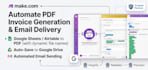automate PDF invoice generation and email delivery with make com