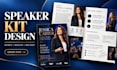 design speaker kit, keynote speaker media kit, speaker one sheet plus press kits