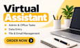 provide data entry, spreadsheets and administrative tasks expert va