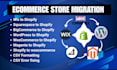migrate wix squaresapce bigcommerce wordpress magento woocommerce to shopify