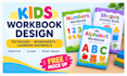 create design kids workbook, textbook, learning materials, educational workbook