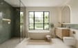 do bathroom interior design in 3d and render