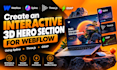 create an interactive 3d hero section for webflow with spline, threejs and gsap
