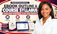 create ebook outline and effective online course syllabus