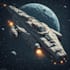 design futuristic spaceship concept art