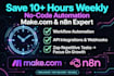automate gmail to google sheets with make and n8n