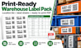 design warehouse shelf and bin location labels for inventory