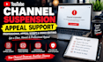 write a professional channel suspension appeal script