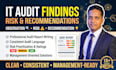write professional cybersecurity audit reports and recommendations