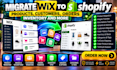 migrate wix ecommerce store to shopify products customers orders inventory
