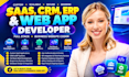 develop custom saas crm erp web app developer full stack business website coder