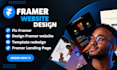 design and develop a modern responsive framer website framer landing page