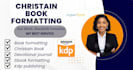 do christain book formatting, devotional journal formatting kdp ebook formatting