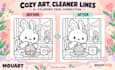 fix and clean up ai generated coloring book pages