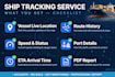 real time ship tracking, vessel tracking and container location