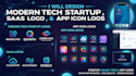 design modern tech, startup and app logo
