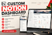 create a custom notion template dashboard, databases and workspace setup