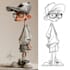 draw a cartoon characters in a funny sketch