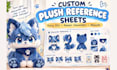 create plush toy reference sheet character design labubu mascot design