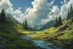 create fantasy landscape illustrations
