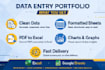 do fast data entry, excel work and google sheets