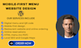 design a mobile first restaurant menu website with online ordering