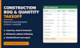 prepare a detailed construction boq, quantity takeoff, material estimation