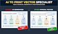 manually redraw and vectorize your ai art for print