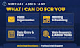 be your reliable virtual assistant and data enty