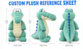 create custom plush reference sheet plushie stuffed animal toy design tech pack