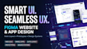 design figma website UI UX, mobile app, auto layout, prototype and design system