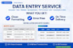 do excel data entry, typing, google sheets work
