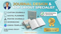 do journal design, digital planner, kdp journal, prayer journal, canva journal