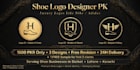 design luxury shoe brand logo and sneaker box mockup