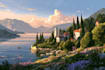 beautiful landscape illustration art