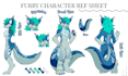 draw custom furry character sheet, fursona reference, anthro oc design