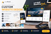 create a custom website with all required features and domain setup