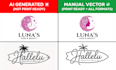fix, recreate, and manually vectorize your ai generated logo