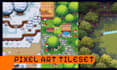 draw handmade pixel art tilesets and tilemap for your indie game