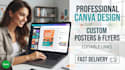 design professional custom canva posters, flyers, graphics